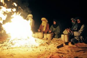 sleeping under the stars in the Moroccan desert